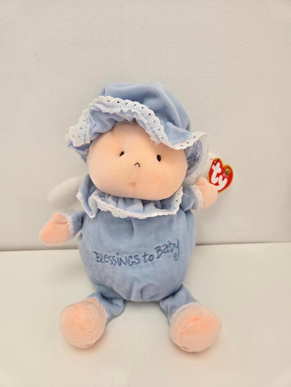 Ty Baby Line “Blessings to Baby” the Blue Angel Baby Doll With Wings (8 inch)